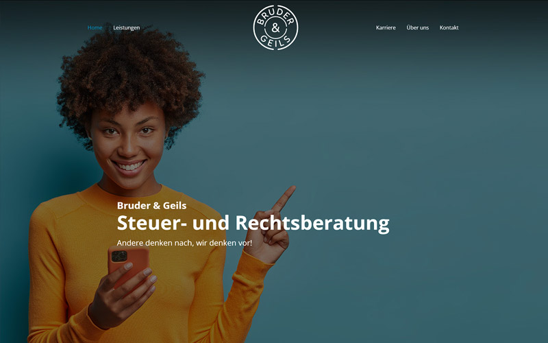Webseite RÜCKER & GEILS - Steuer- und Rechtsberatung